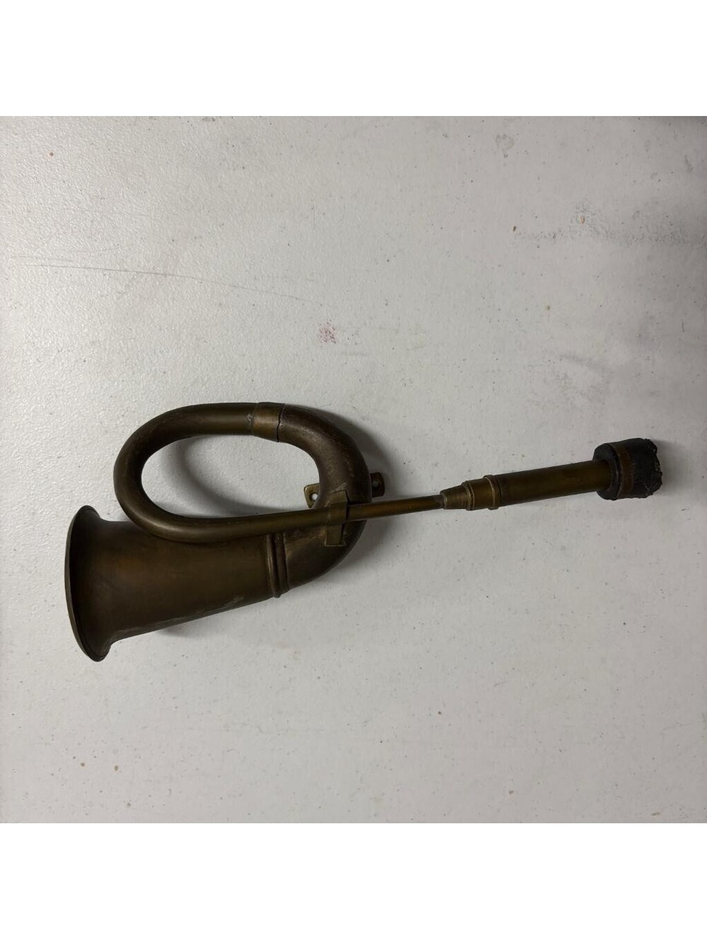 Vintage Brass Car Horn Antique Vehicle Squeeze Bulb Style No Bulb 13 Inch